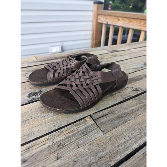 Merrell District Mahana‎ Sandals women's size 8 brown criss cross strappy ankle - Picture 3 of 9